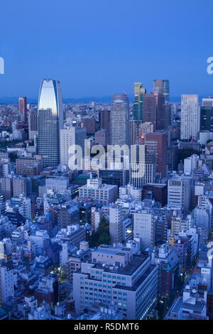 Skyline from Shiodome, Tokyo, Japan Stock Photo