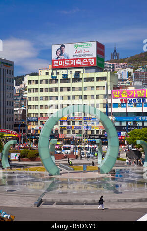 Korea, Gyeongsangnam-do, Busan,  Busan station square infront of Busan railway station Stock Photo