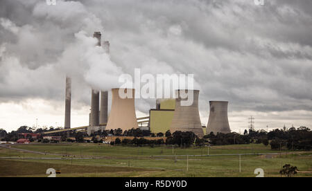 Coal fired power station in Victoria, Australia Stock Photo