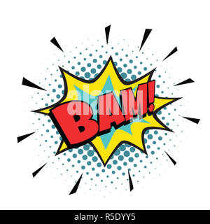 bam comic bubble Stock Photo