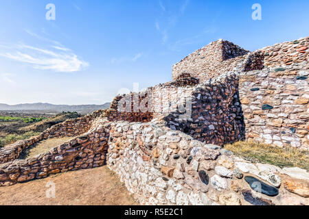 Arizona's Tuzigoot National Monument is the site of one of the largest and best-preserved pueblo dwellings built by the Sinagua people between 1125 an Stock Photo