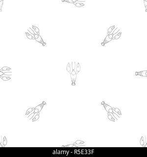 Lobster pattern seamless vector repeat geometric for any web design Stock Vector