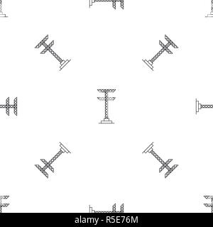 Electric tower pattern seamless vector repeat geometric for any web design Stock Vector