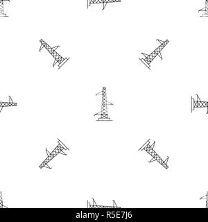 Voltage pole pattern seamless vector repeat geometric for any web design Stock Vector