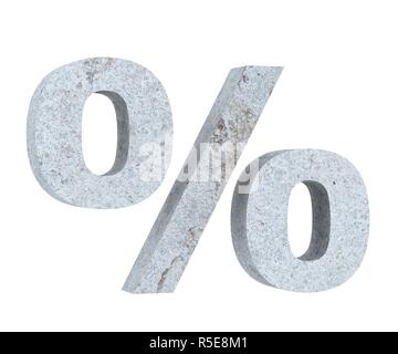 3D rendering concrete symbol - percent. 3D render Illustration Stock ...