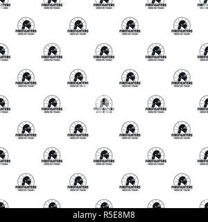 Firefighters rescue team pattern seamless vector repeat geometric for any web design Stock Vector