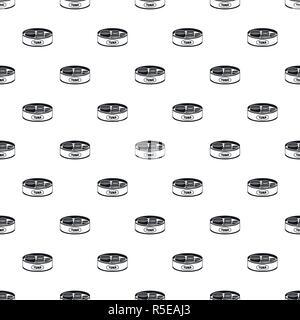 Open tuna can pattern seamless vector repeat geometric for any web design Stock Vector