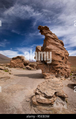 Rock formations near to La Laguna Negra in the Potosi Department of Bolivia Stock Photo