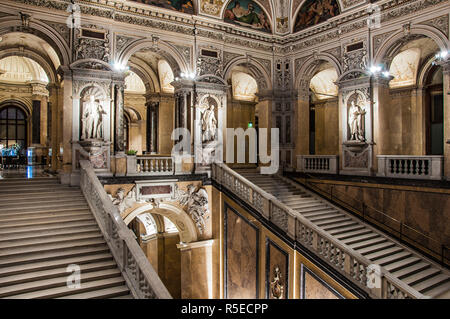 Vienna, Austria -  November 24 2018: Internal staircase of the Natural History Museum Stock Photo
