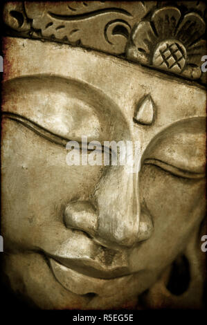 Buddha mask, Kuala Lumpur, Malaysia Stock Photo