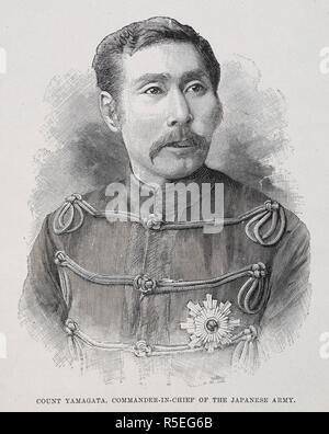 'Count Yamagata, commander-in-chief of the Japanese army'. Portrait. Field Marshal Prince Yamagata Aritomo (14 June 1838 â€“ 1 February 1922), also known as Yamagata KyÅsuke, was a field marshal in the Imperial Japanese Army and twice Prime Minister of Japan. He is considered one of the architects of the military and political foundations of early modern Japan. Yamagata Aritomo can be seen as the father of Japanese militarism. Illustrated London News. London, 1894. Source: Illustrated london News, 6 October 1894, page 431. Stock Photo