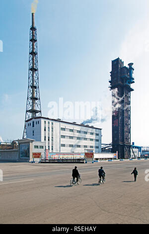 Democratic Peoples's Republic of Korea (DPRK), North Korea, Hamhung, Hungnam Fertiliser Complex Stock Photo