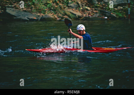 Kayaking the Nantahala River,North Carolina Stock Photo
