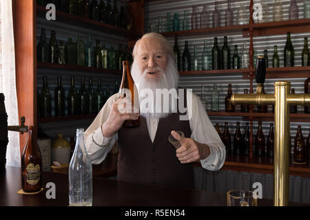 A great, realistic wax figure at the Hood-Penn museum in Westonia, Australia. The wax figure helps tell the story of the town. Stock Photo