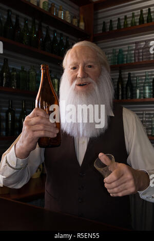 A great, realistic wax figure at the Hood-Penn museum in Westonia, Australia. The wax figure helps tell the story of the town. Stock Photo