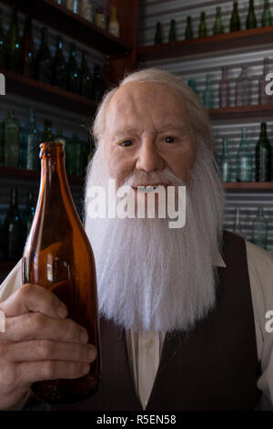 A great, realistic wax figure at the Hood-Penn museum in Westonia, Australia. The wax figure helps tell the story of the town. Stock Photo