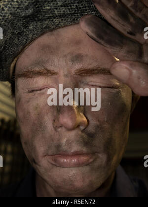 A great, realistic wax figure at the Hood-Penn museum in Westonia, Australia. The wax figure helps tell the story of the town. Stock Photo