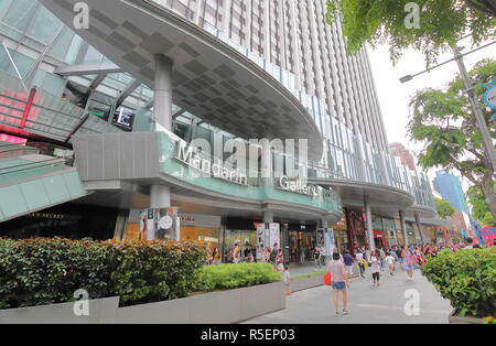 People visit Mandarin gallery shopping mall in Orchard road Singapore. Stock Photo