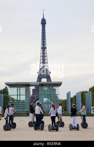 France, Paris, Tourist Group on Segways Stock Photo