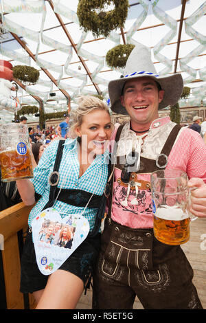 Bavarian Couples Fancy Dress Costume – Deluxe Oktoberfest Outfits For Him & Her, German Beer Festival 12 thumbnail image