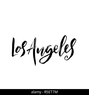 Los angeles usa typography dry brush lettering Vector Image