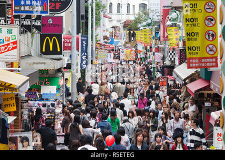 Japan, Tokyo, Harajuku, Takeshita Dori Stock Photo