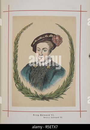 King Edward VI. A History of England for the Young. London ; New York : London Printing & Publishing Co., [1872, 73]. Source: 9504.ff.7 vol. plate before page. Author: Tyrrell, Henry. Stock Photo