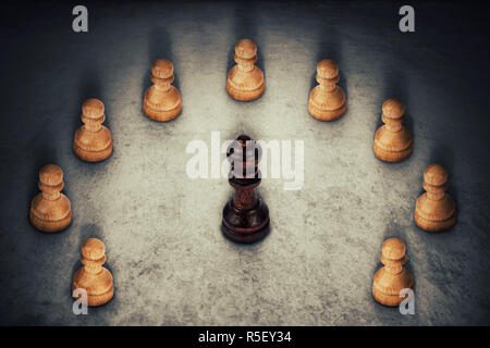 chess queen surrounded Stock Photo