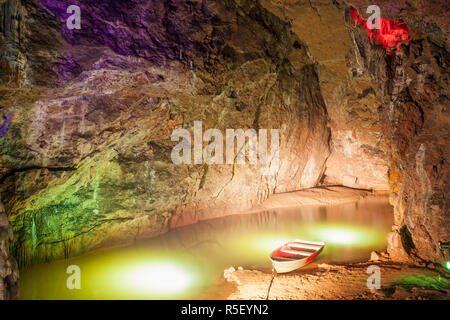 England, Somerset, Wookey Hole, Wookey Hole Caves Stock Photo