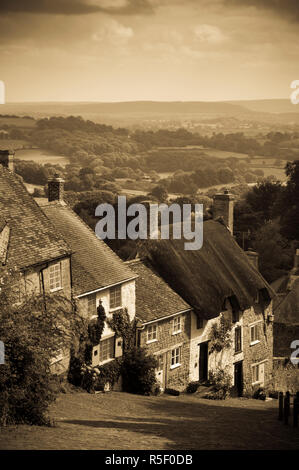 UK, England, Dorset, Shaftesbury, Gold Hill Stock Photo