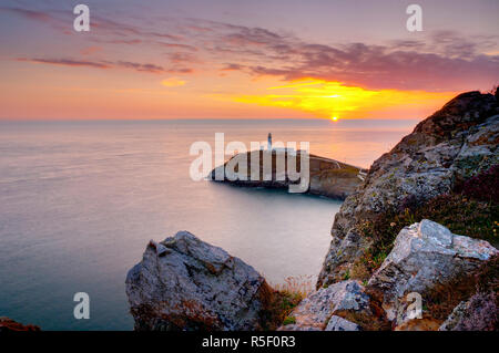 UK, Wales, Anglesey, Holy Island, South Stack Lighthouse Stock Photo