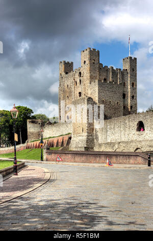 Rochester castle, Rochester, Kent, England, UK Stock Photo