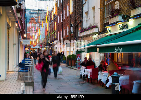 UK, England, London, St. Christopher's Place at Christmas Stock Photo