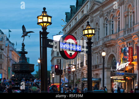 United Kingdom, England, London, Piccadilly Circus, Piccadilly underground station Stock Photo