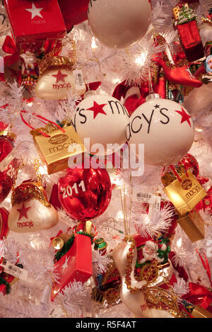 Christmas Tree decorations at Macy's department store in The Florida