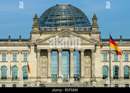 The Reichstag building, a famous historic building in Berlin. Germany. Stock Photo