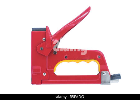 isolated staple gun tool or trigger tacker Stock Photo