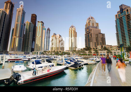 UAE, Dubai, Dubai Marina Stock Photo