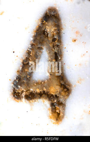 Embedded digit 3 on sim card under the microscope Stock Photo - Alamy