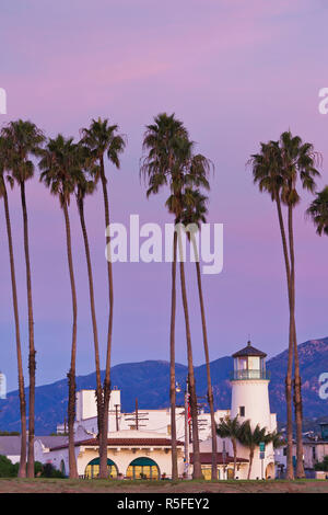 USA, California, Southern California, Santa Barbara, Cabrillo Boulevard, sunrise Stock Photo