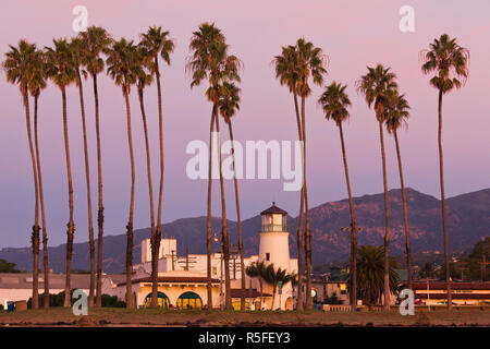 USA, California, Southern California, Santa Barbara, Cabrillo Boulevard, sunrise Stock Photo