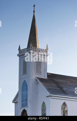 USA, California, Northern California, North Coast, Bodega, Saint Teresa of Avila Church featured in the film, The Birds by Alfred Hitchcock Stock Photo