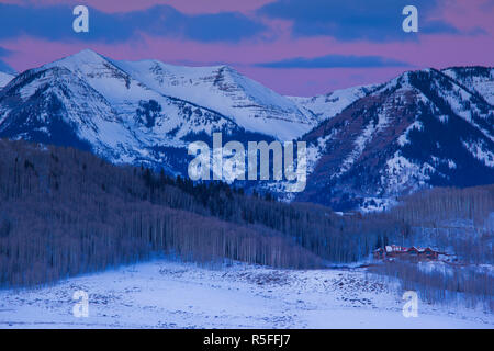 USA, Colorado, Crested Butte, Ruby Range Mountains Stock Photo