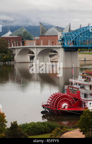 USA, Tennessee, Chattanooga, Delta Queen riverboat, Tennessee River Stock Photo