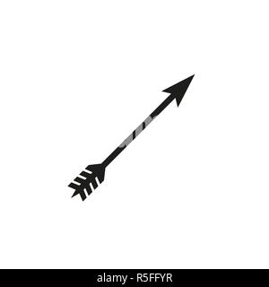 Black arrows. Flat vector illustration in white background Stock Vector