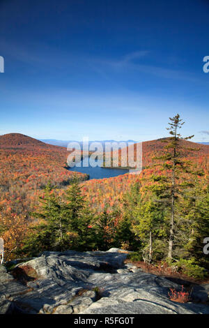 USA New England Vermont Groton State Forest Fall Foliage Stock 