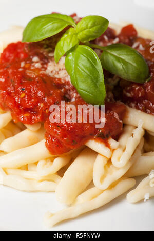 capunti alla puttanesca an italian pasta dish Stock Photo