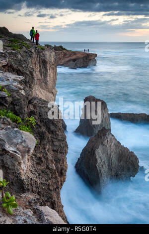 Pre-dawn light at Shipwreck Beach, in Poipu, Kauai. Stock Photo