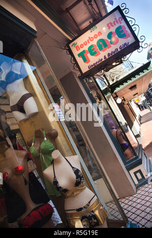 Bourbon Street signage in New Orleans, Louisiana French Quarter Stock