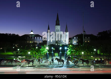 USA, Louisiana, New Orleans, French Quarter, Jackson Square, St. Louis Cathedral Stock Photo